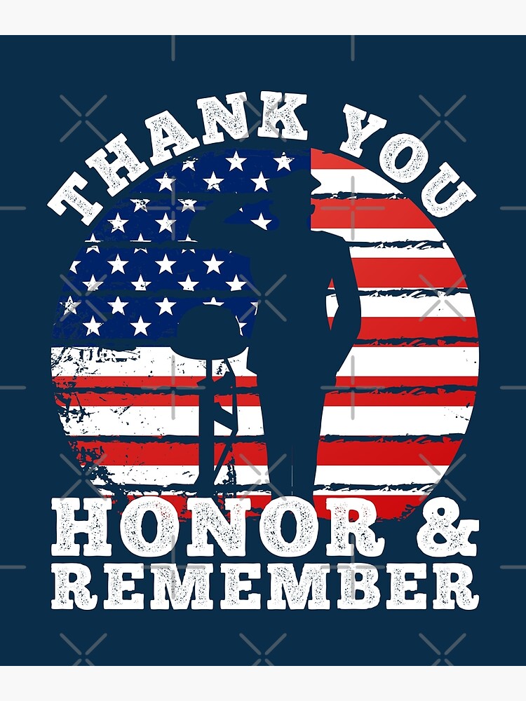 Thank You Memorial Day Shirt Military Flag Design Baseball Cap