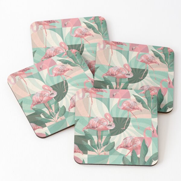 Item preview, retro colors pink flamingo summer swirl pattern designed and sold by Beeroclock.