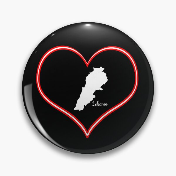 Item preview, Black heart map Lebanon designed and sold by Astralia.