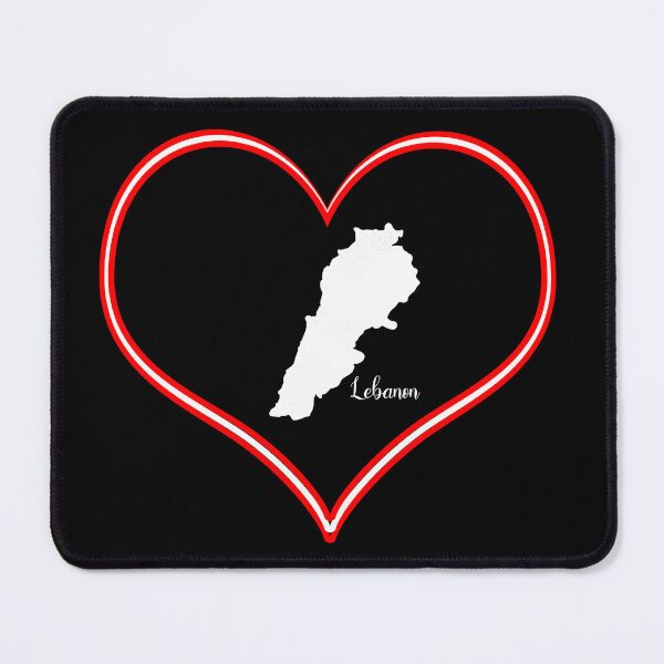 Item preview, Black heart map Lebanon designed and sold by Astralia.