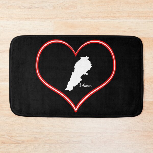 Item preview, Black heart map Lebanon designed and sold by Astralia.