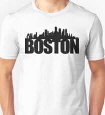 Boston Skyline - black Unisex T-Shirt