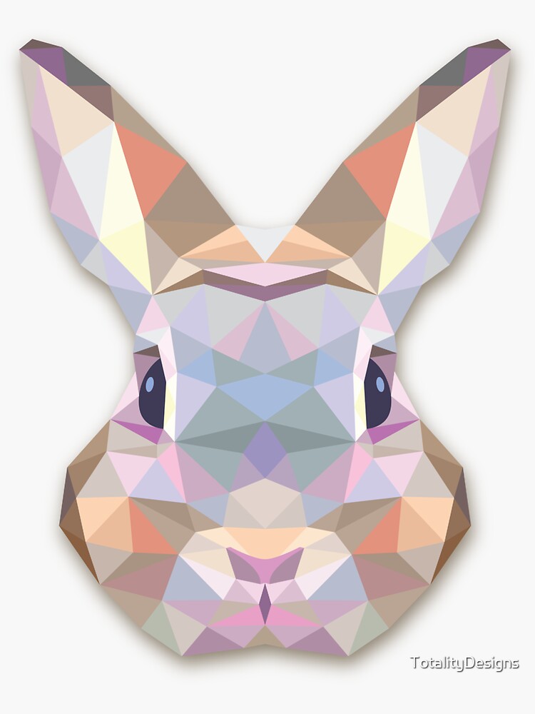 Cute Bunny Rabbit Polygonal Triangles Design T-Shirt Cute Bunny Rabbit Polygonal Triangles Design T-Shirt