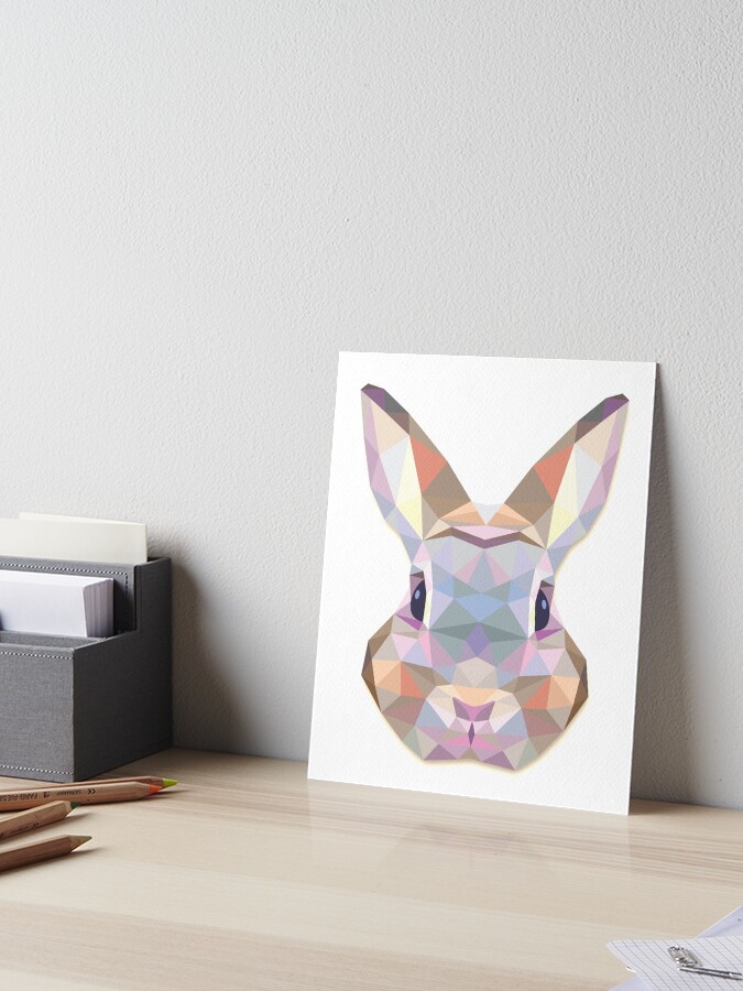 Cute Bunny Rabbit Polygonal Triangles Design T-Shirt Cute Bunny Rabbit Polygonal Triangles Design T-Shirt