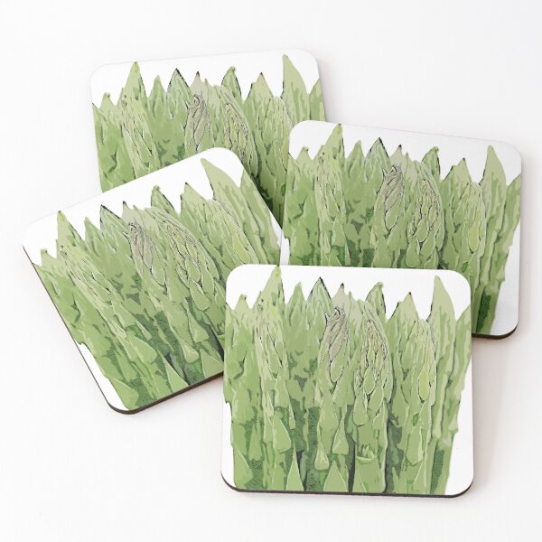Item preview, Vegan style Green asparagus color art designed and sold by artdragongift 15.