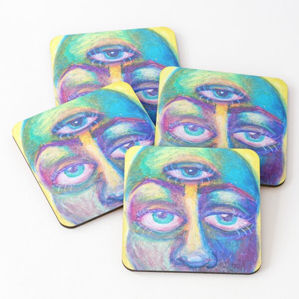 Item preview, Cara tercer ojo, espiritual, new age, pastle designed and sold by Kat Dowling Art.
