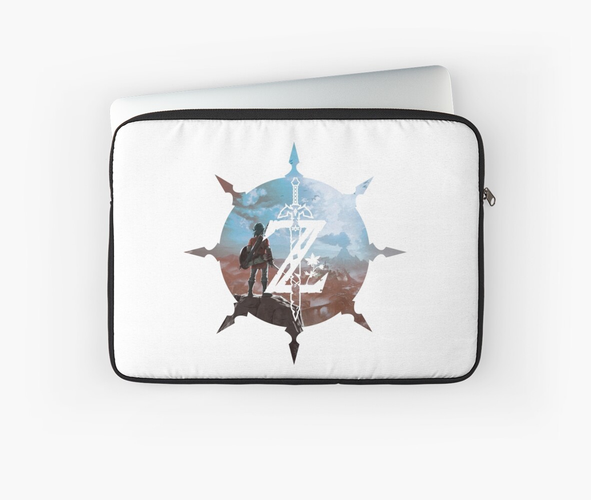 "Zelda Breath of the Wild Compass Variation" Laptop Sleeves by