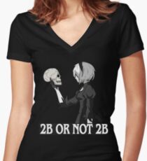2B or not 2B Women's Fitted V-Neck T-Shirt