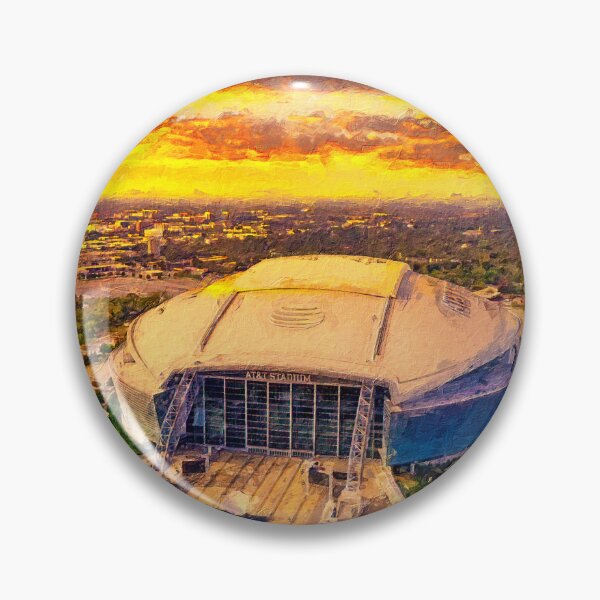 Item preview, ATT Stadium in Arlington, Texas, at sunset - digital painting designed and sold by NickoPrints.