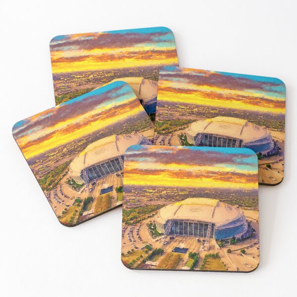 Item preview, ATT Stadium in Arlington, Texas, at sunset - digital painting designed and sold by NickoPrints.
