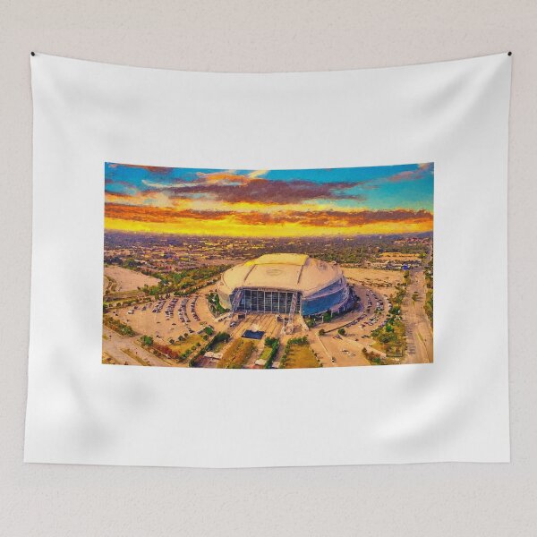 Item preview, ATT Stadium in Arlington, Texas, at sunset - digital painting designed and sold by NickoPrints.