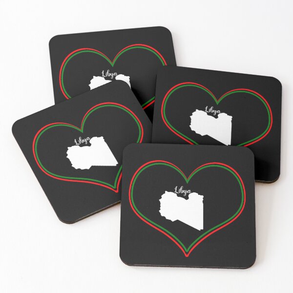 Item preview, Black heart map Libya designed and sold by Astralia.