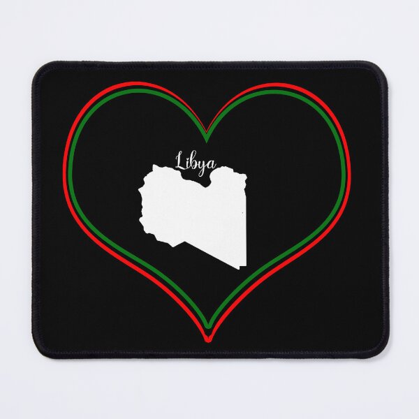 Item preview, Black heart map Libya designed and sold by Astralia.