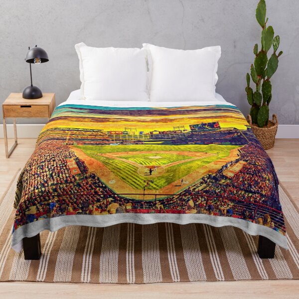 Item preview, Globe Life Park in Arlington, Texas, at sunset - digital painting designed and sold by NickoPrints.