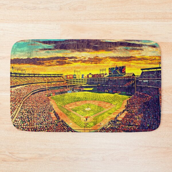 Item preview, Globe Life Park in Arlington, Texas, at sunset - digital painting designed and sold by NickoPrints.