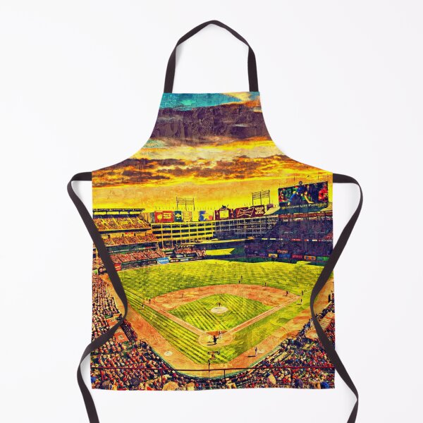 Item preview, Globe Life Park in Arlington, Texas, at sunset - digital painting designed and sold by NickoPrints.