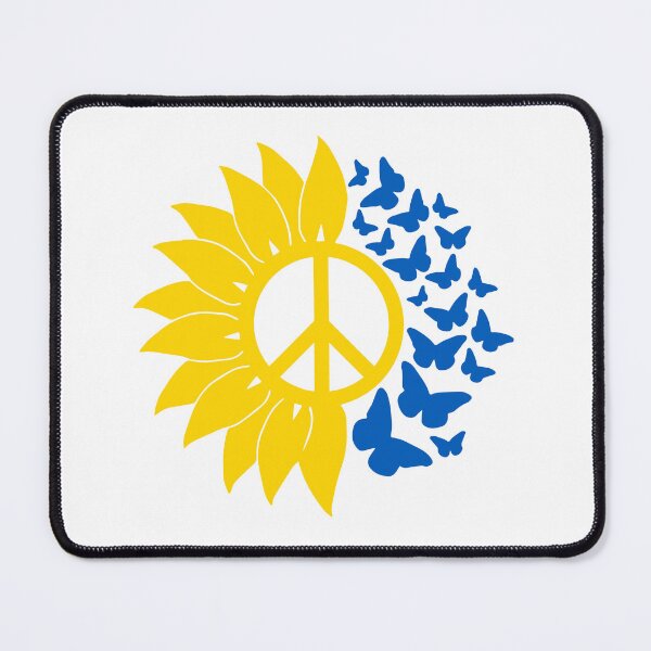 Item preview, Ukraine Sunflower butterfly flag designed and sold by Ashi17.
