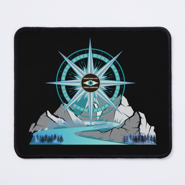 Item preview, Mountains And Trees Compass T-Shirt, Blue compass Shirt,Vintage Style shirt,Adventure, Mountain designed and sold by Ornuma.