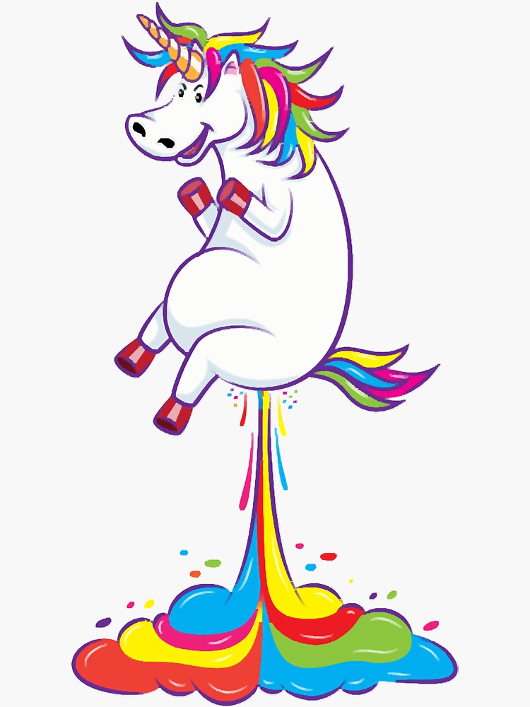 Unicorn Fart Unicorn Fart Rainbow Sticker By Naomiwipen Redbubble