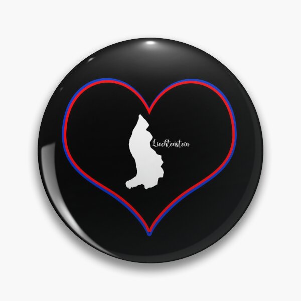 Item preview, Black Heart Liechtenstein Map designed and sold by Astralia.