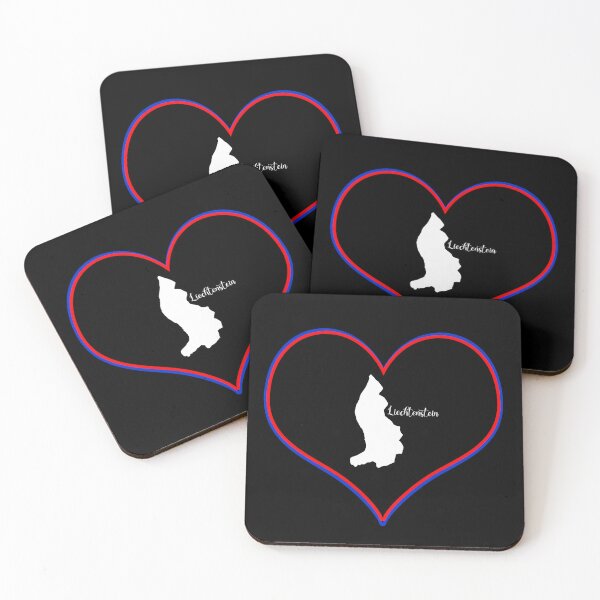 Item preview, Black Heart Liechtenstein Map designed and sold by Astralia.