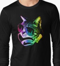 Rainbow Music Cat Long Sleeve T-Shirt
