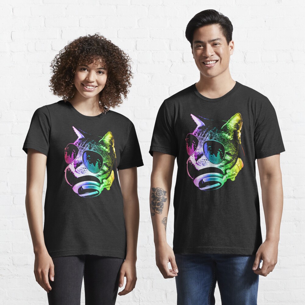 Disover Rainbow Music Cat | Essential T-Shirt 