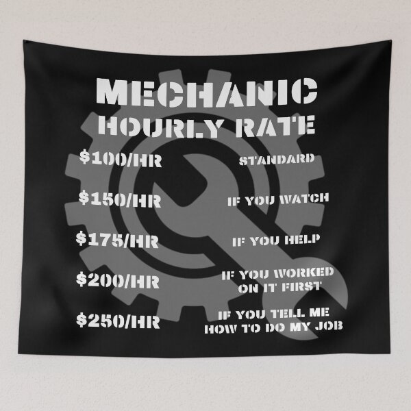 Item preview, Mechanic Hourly Rate designed and sold by BK-Fishing.