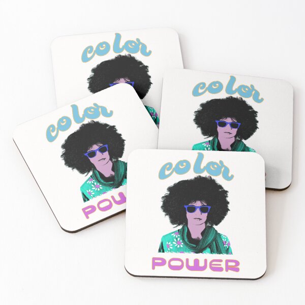 Item preview, Colors power. Stencil graphic of a girl with curly hairstyle and eyeglasses designed and sold by Goliardika-Shop.