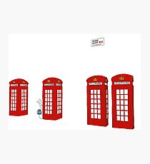 Easter bunny and telephone boxes Photographic Print