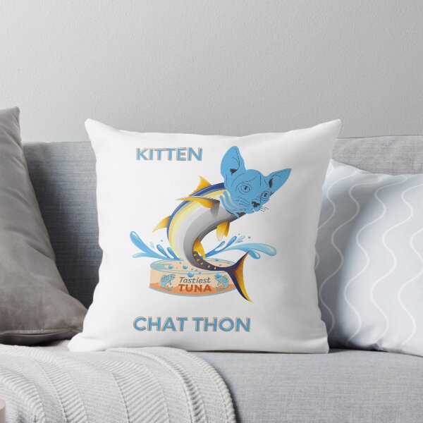 Artikelvorschau, Kätzchen - Chat Thon - Cat Wortspiel Französisch - Englisch entworfen und verkauft von BelovedBirmans.