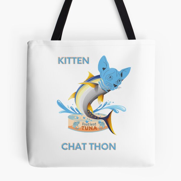 Artikelvorschau, Kätzchen - Chat Thon - Cat Wortspiel Französisch - Englisch entworfen und verkauft von BelovedBirmans.