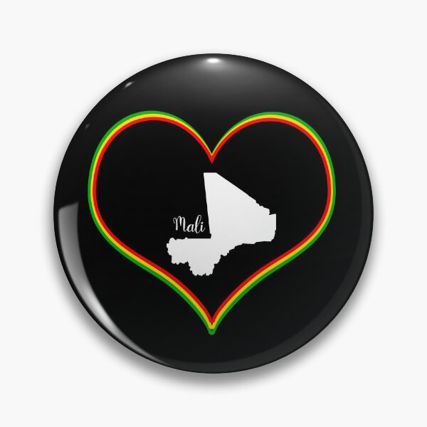 Item preview, Black heart Mali map designed and sold by Astralia.