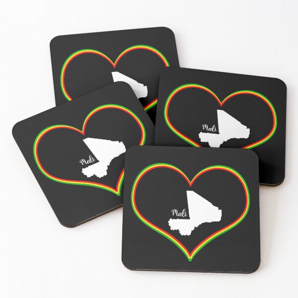 Item preview, Black heart Mali map designed and sold by Astralia.