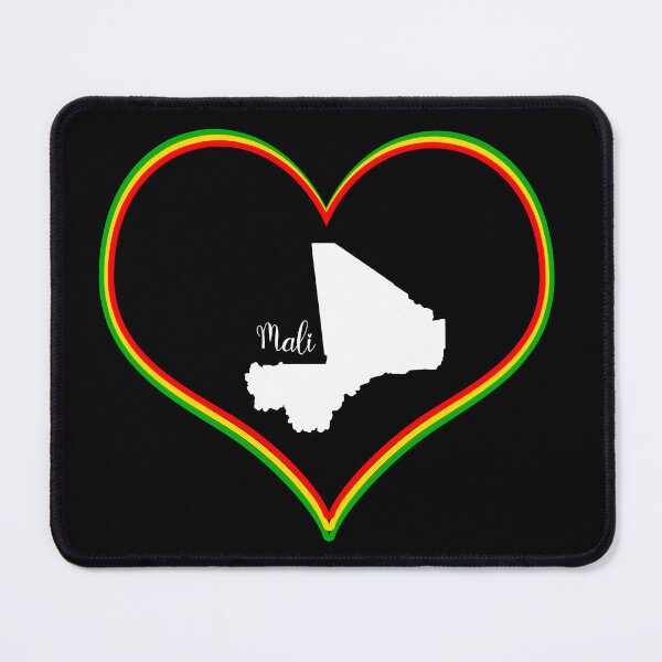 Item preview, Black heart Mali map designed and sold by Astralia.