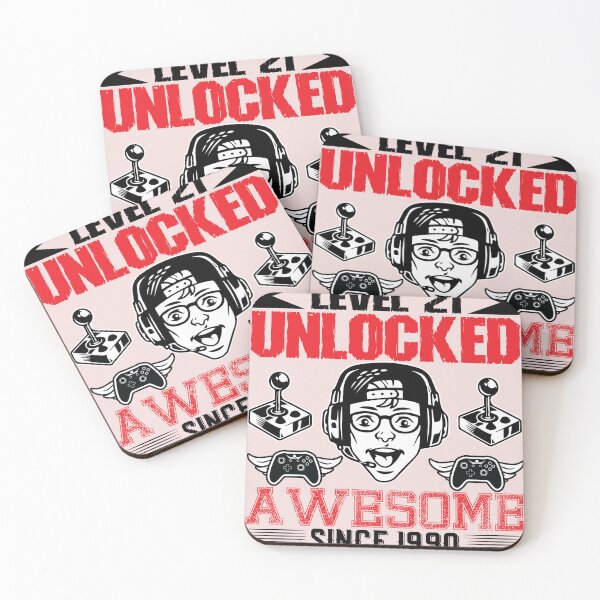 Item preview, Level 21 Unlocked Awesome Since 1990 designed and sold by RED FIR.
