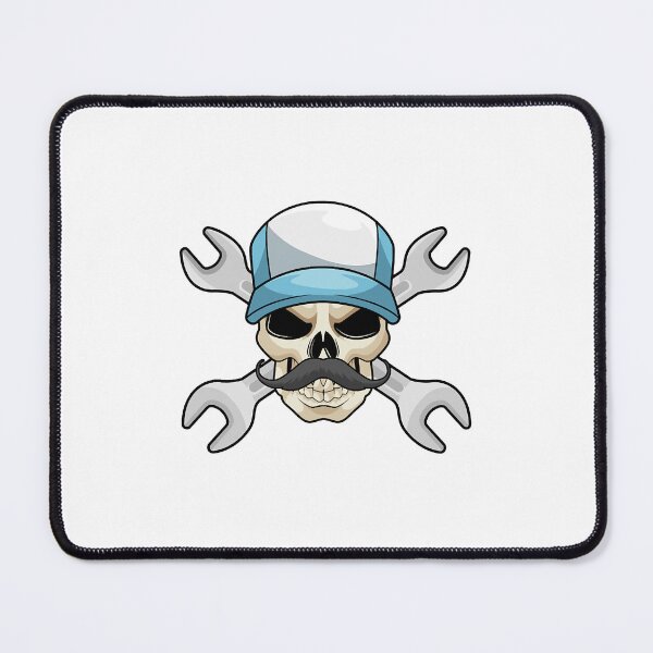 Item preview, Skull with Mustache & Wrench  designed and sold by uocvinh8964.