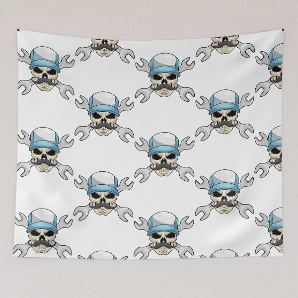 Item preview, Skull with Mustache & Wrench  designed and sold by uocvinh8964.
