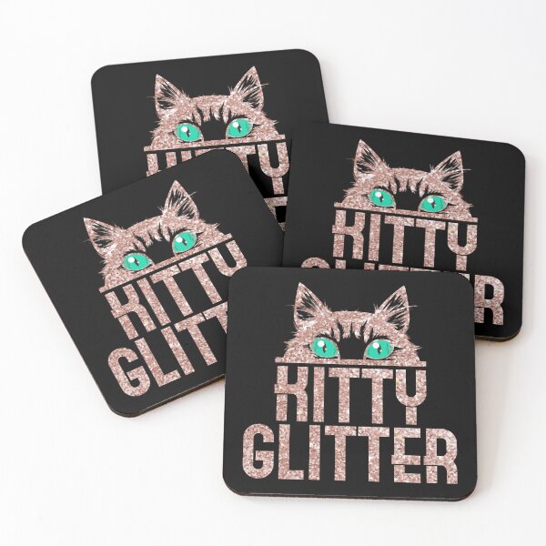 Item preview, Kitty Glitter Glittery Golden Shiny Whiskers Love designed and sold by KaisaHaverte.