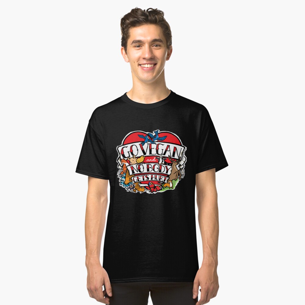 go vegan tattoo design Classic T-Shirt
