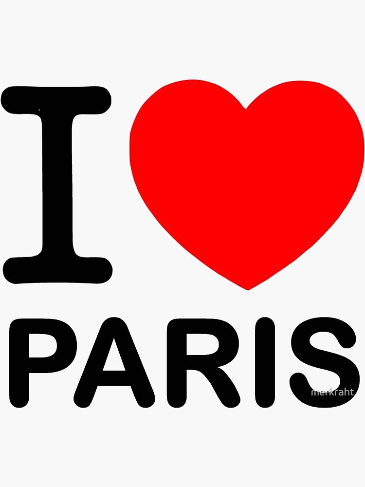 I LOVE PARIS ステッカー 30.6x7.6cm Lサイズ 白 パリ フランス 新品 日本未発売 送料無料★