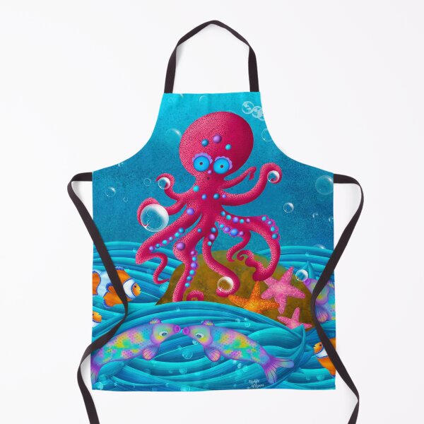 Item preview, Red Octopus and Ocean Friends designed and sold by HushTheMoon.