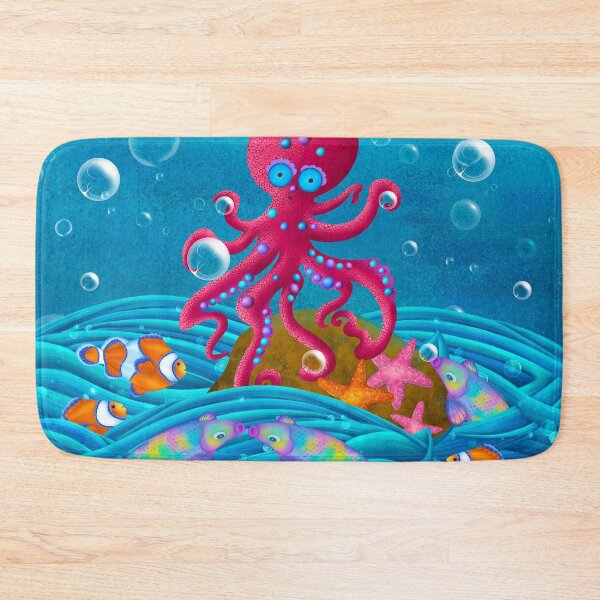 Item preview, Red Octopus and Ocean Friends designed and sold by HushTheMoon.