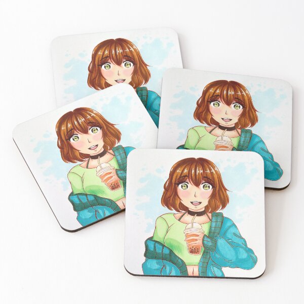 Item preview, Young girl with a bubble tea designed and sold by KitsuneJapan.