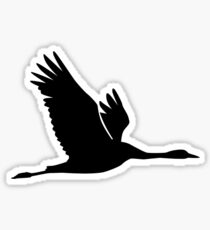 Black crane Sticker