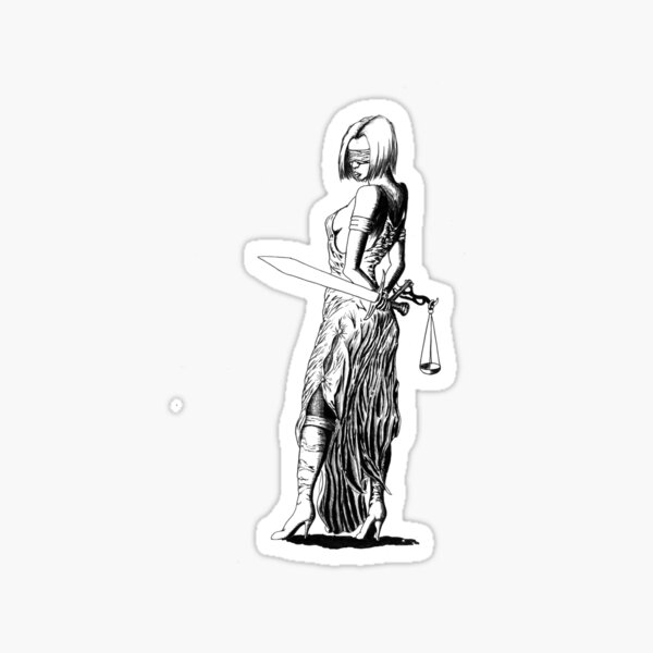 Blindfolded woman Sticker for Sale by artwork-ty