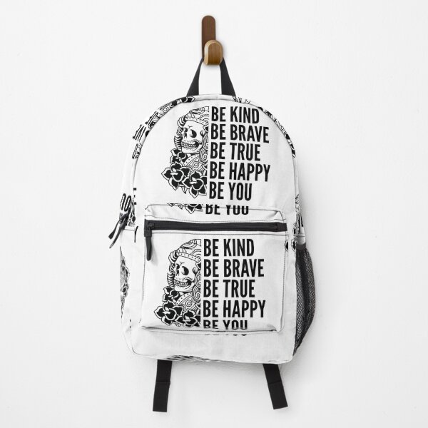 Item preview, Be Kind Be Brave Be True Be Happy Be You Black Typography Funny Quotes and Skull designed and sold by Vasabi88.