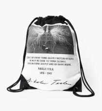 Nikola Tesla Drawstring Bag
