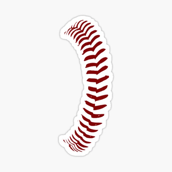 Baseball Lace Stitches Sticker for Sale by BlueDiamond-19