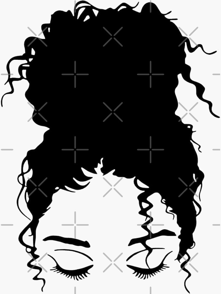 Thumbnail 3 of 3, Sticker, Curly hair woman designed and sold by DeepJo.